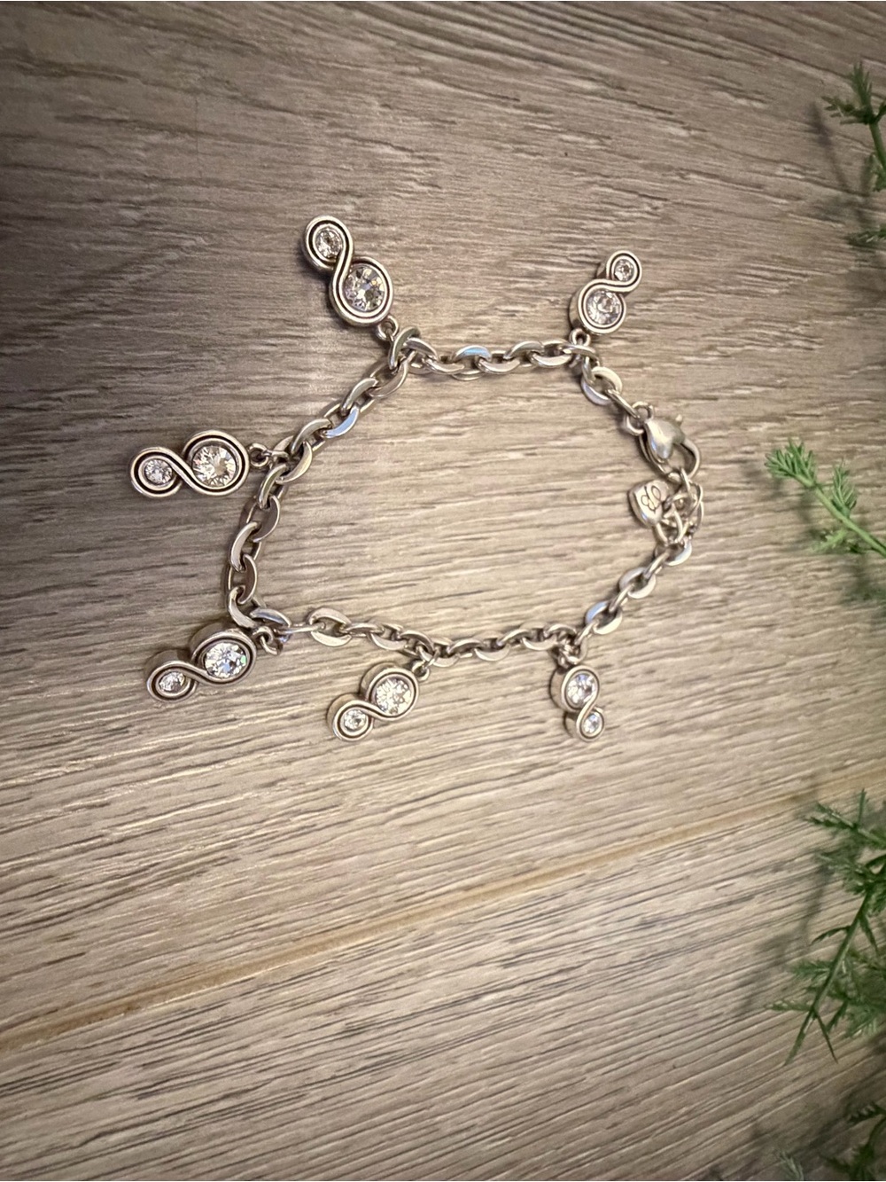 Brighton Silver Crystal Charm Bracelet - Silver - Picture 2 of 2